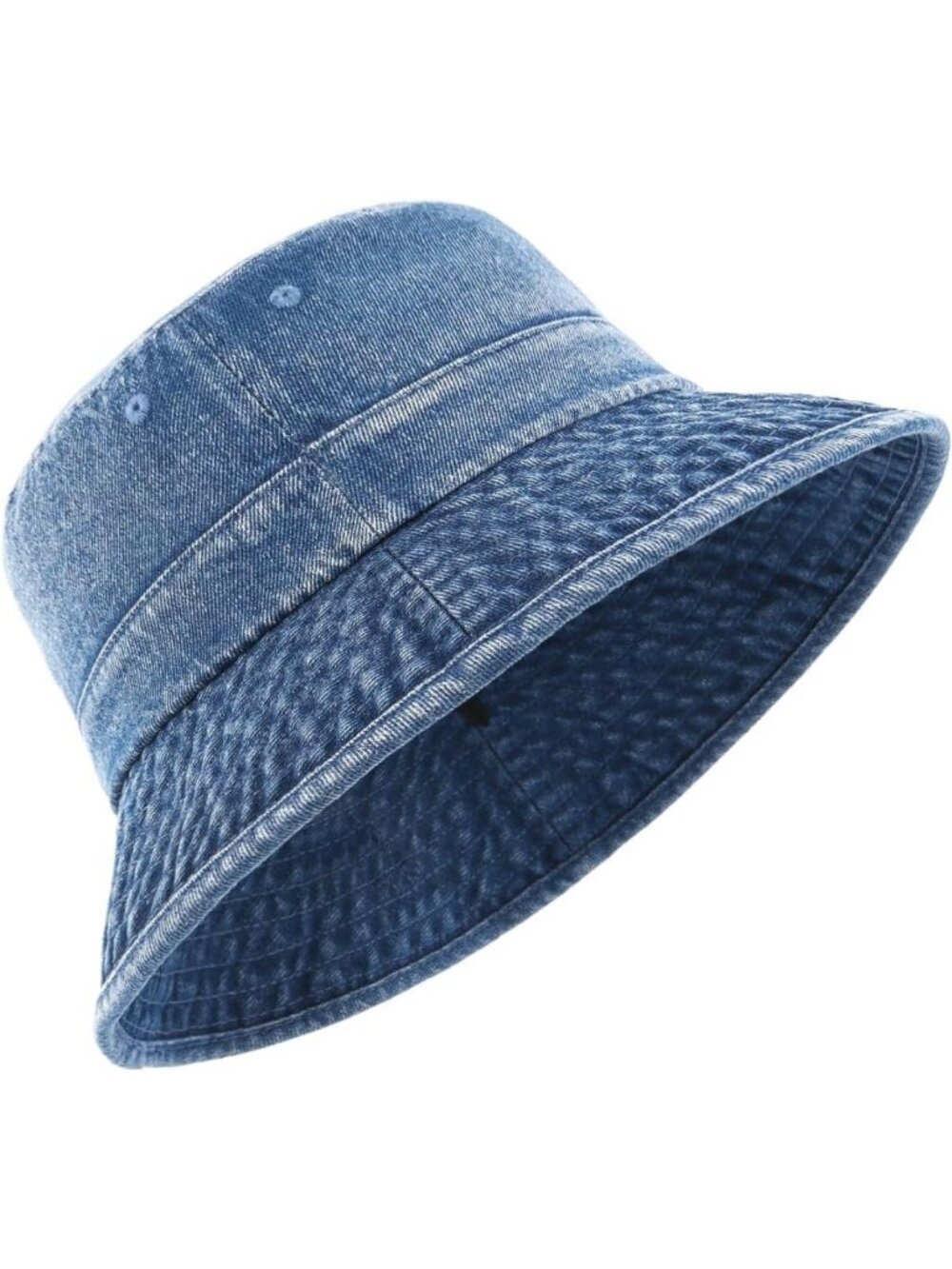 XXL Washed Denim Bucket Hat for Big Heads | Stylish Fisherman Sun Hat